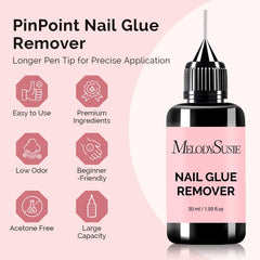 MelodySusie acetone-free remover for gel nails; gentle, lipid-based formula nourishes nails