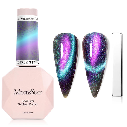 MelodySusie bottle with magnet creates a magnetic cat-eye effect for chic nails