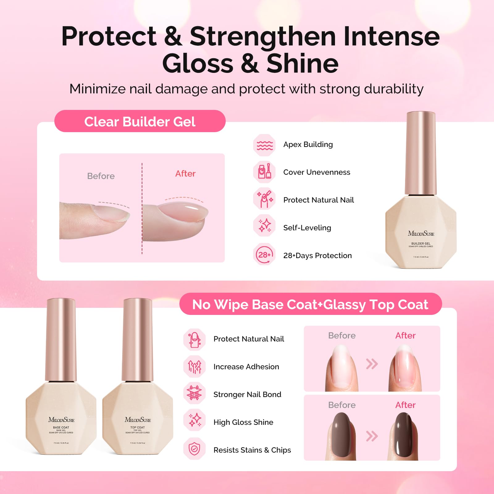 MelodySusie builder-gel-7-in-1 for shaping, thickening, and adhesion.