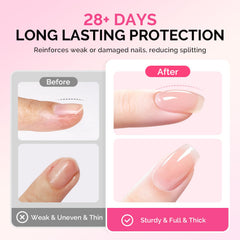 Built-in brush aids quick, self-leveling application for smooth nails.