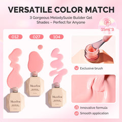 MelodySusie nude pink base gel bottle for natural-looking extensions