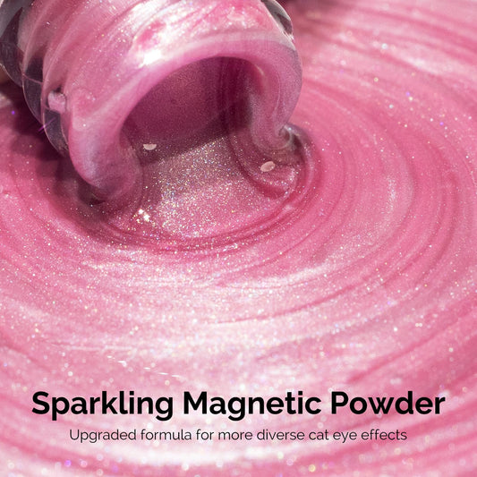 Close-up of MelodySusie cat eye magnet tool used to shape nail art.