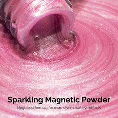 Close-up of MelodySusie cat eye magnet tool used to shape nail art.