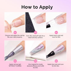 MelodySusie glossy cat eye nails with high-shine finish after cure.