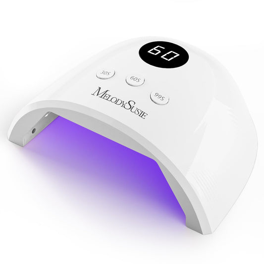 MelodySusie Plus30F nail lamp on a desk for at-home gel curing.