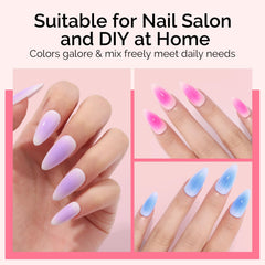 MelodySusie professional-grade kit for Aura Nails styles, including French manicure and chrome effects.
