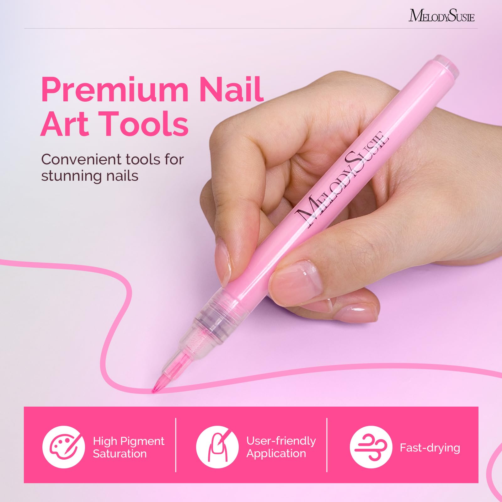 MelodySusie fast-drying formula supports quick, clean application.