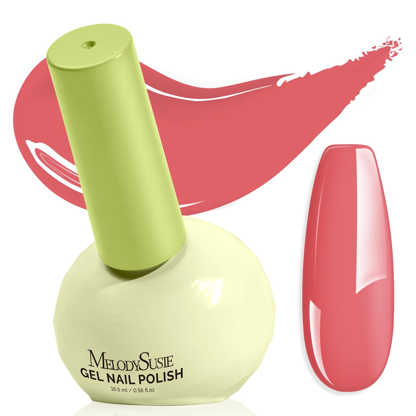 MelodySusie gel nail polish bottle tilted for precise application