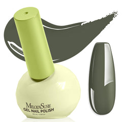 MelodySusie green gel nail polish tilt bottle for easy access and precise coverage.