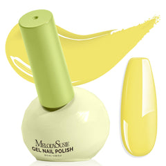 MelodySusie yellow gel polish providing vibrant color for at-home manicures.