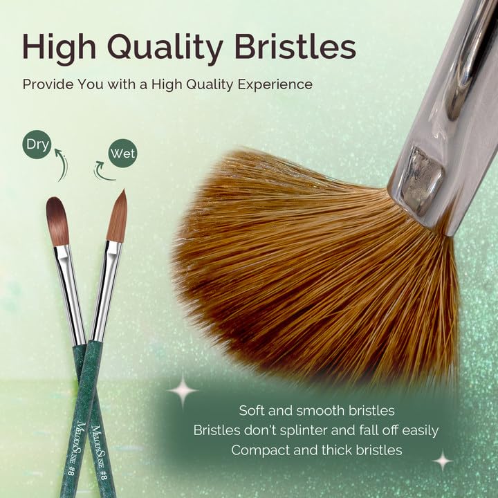 MelodySusie Kolinsky brush UV builder gel compatibility enables versatile nail art use