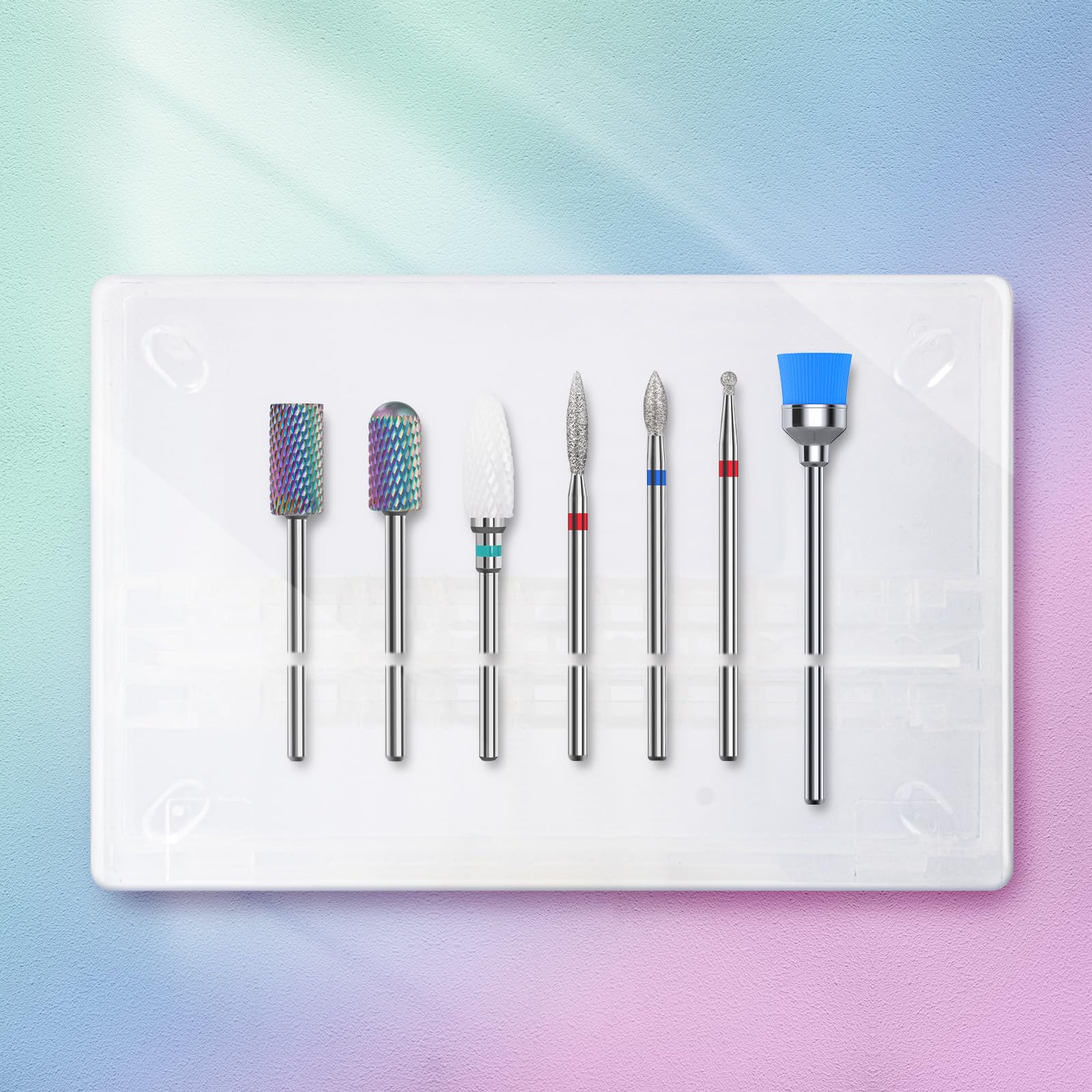 MelodySusie nail care set in use on natural nails at home