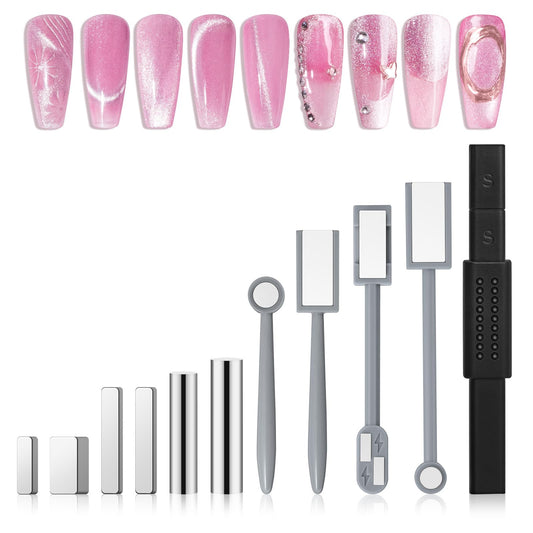 MelodySusie Nail Magnet Set 11PCS square magnet for precise cat eye effects.