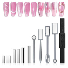 MelodySusie Nail Magnet Set 11PCS square magnet for precise cat eye effects.