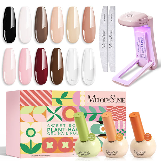 MelodySusie nude gel color palette for elegant at-home manicures