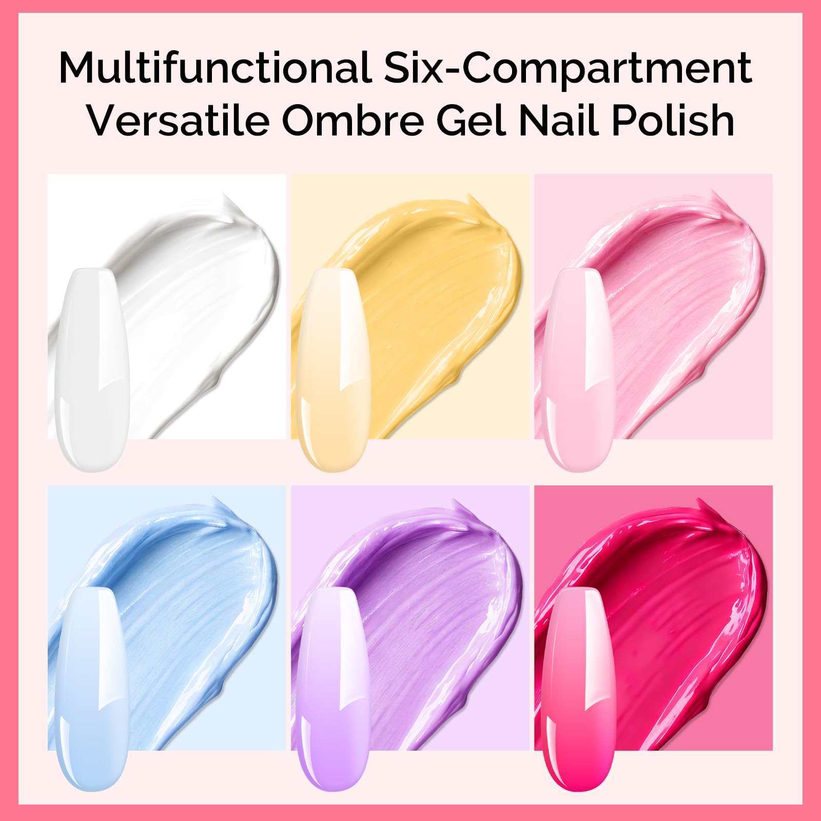 MelodySusie ombre gel colors in six pans for easy at-home gradients.