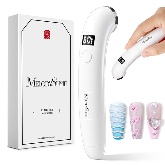 MelodySusie P-Art01A ergonomic handheld UV lamp front view for precise single-finger curing