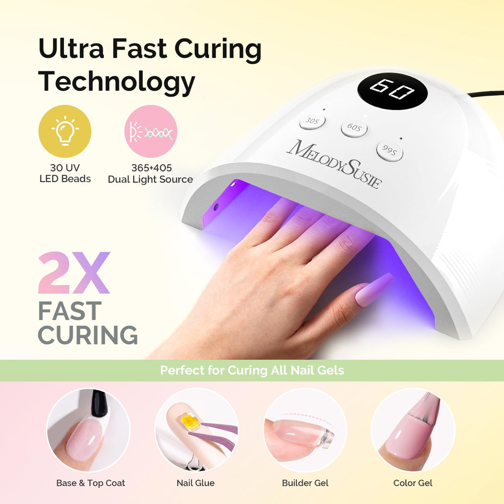 MelodySusie P-Plus30F nail dryer delivering fast gel curing at home.