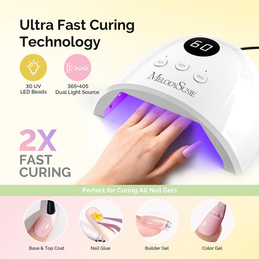 MelodySusie P-Plus30F nail dryer delivering fast gel curing at home.