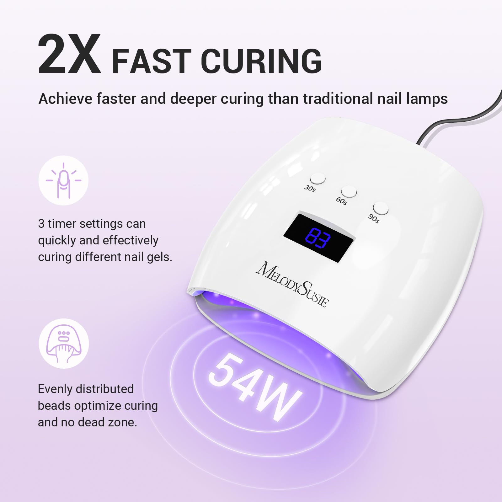 MelodySusie P-Plus30I digital display helps you track time and battery status.