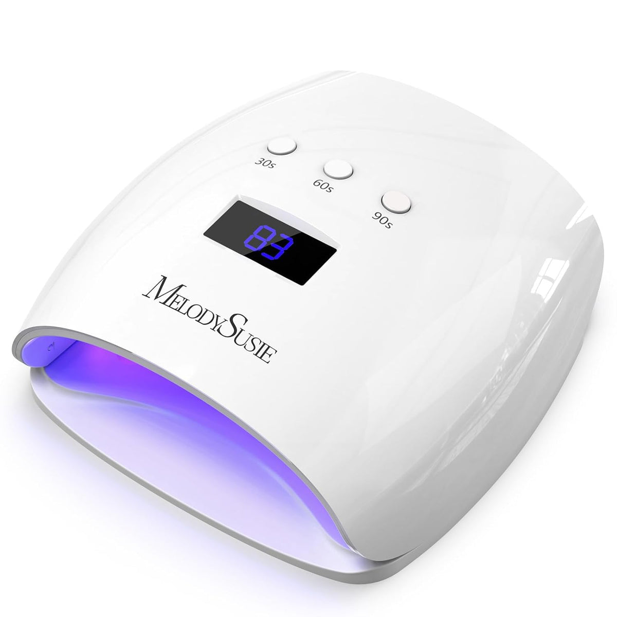 MelodySusie P-Plus30I front view shows a compact, efficient nail lamp for quick gel curing.