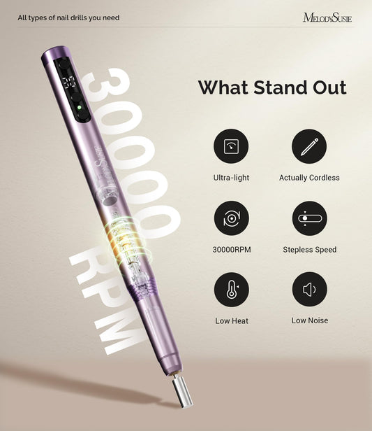 PM170F LED display enables clear speed control during nail care