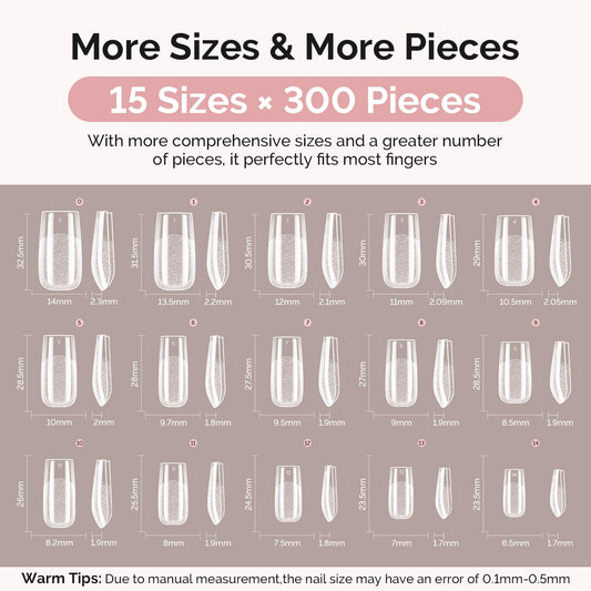 MelodySusie pre-built apex tips provide a perfect fit for flat and curved nails.
