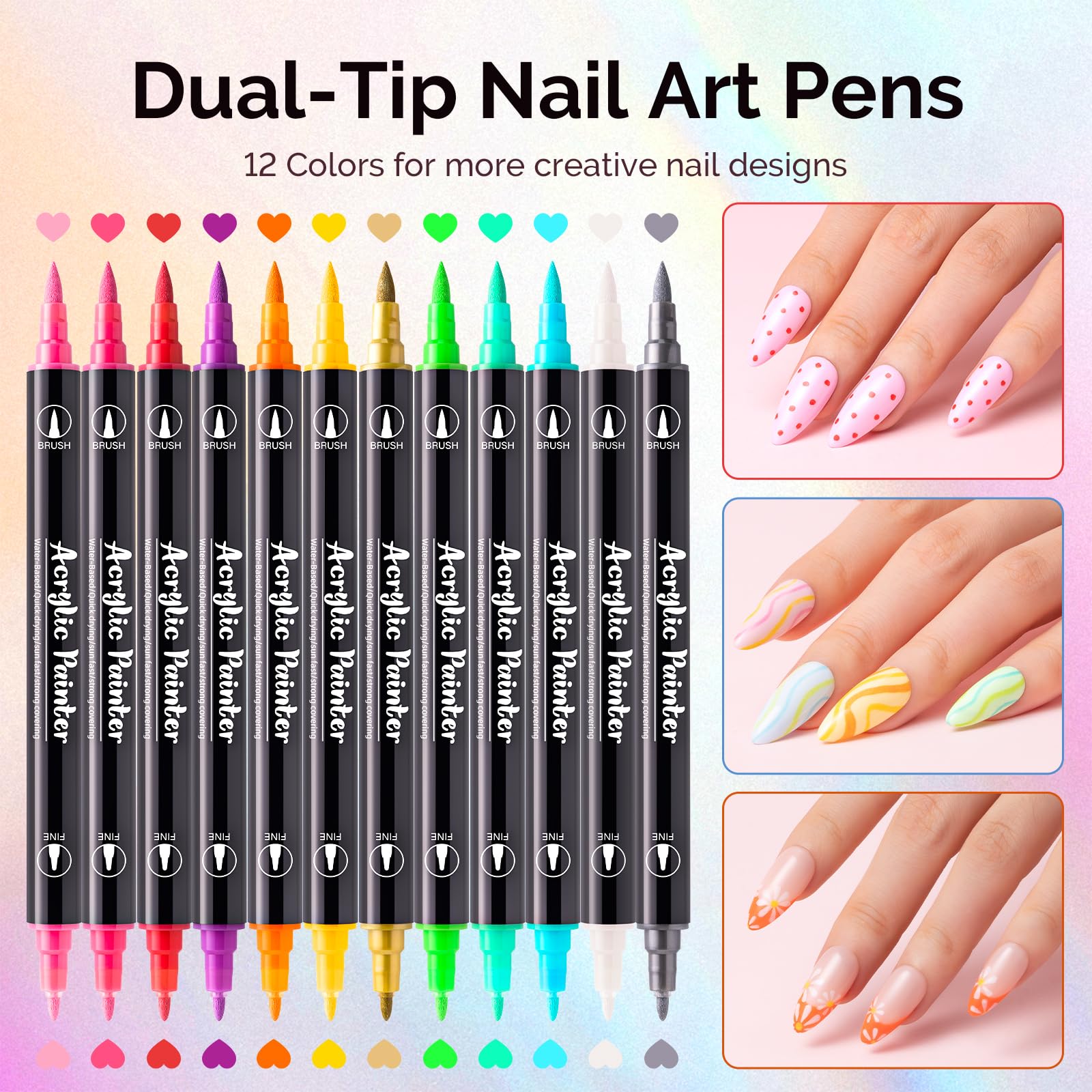 MelodySusie premium fast-drying formula ensures quick art without smudging