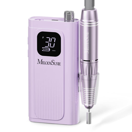 MelodySusie SC300F cordless nail drill with LCD display for precise RPM control in manicures