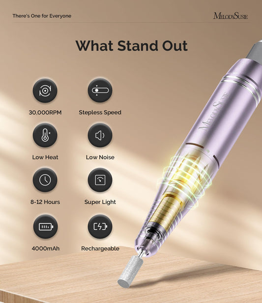 SC300F close-up shows 30,000 RPM range for efficient gel removal