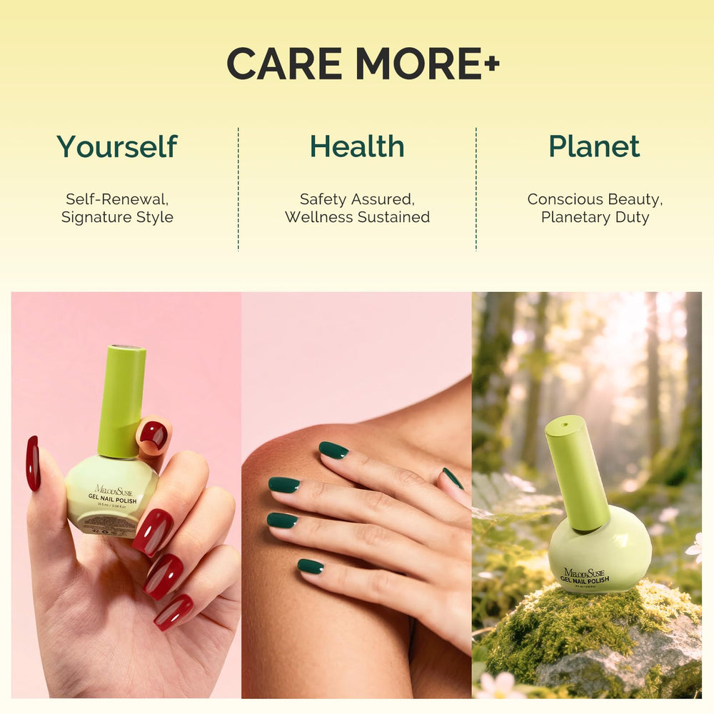 MelodySusie tilt stand bottle design for easy access during manicure