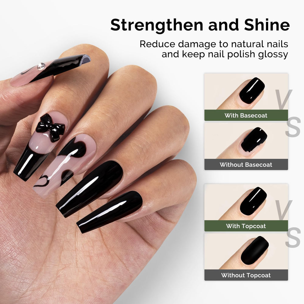 MelodySusie top coat glossy finish for vibrant, long-lasting nails.