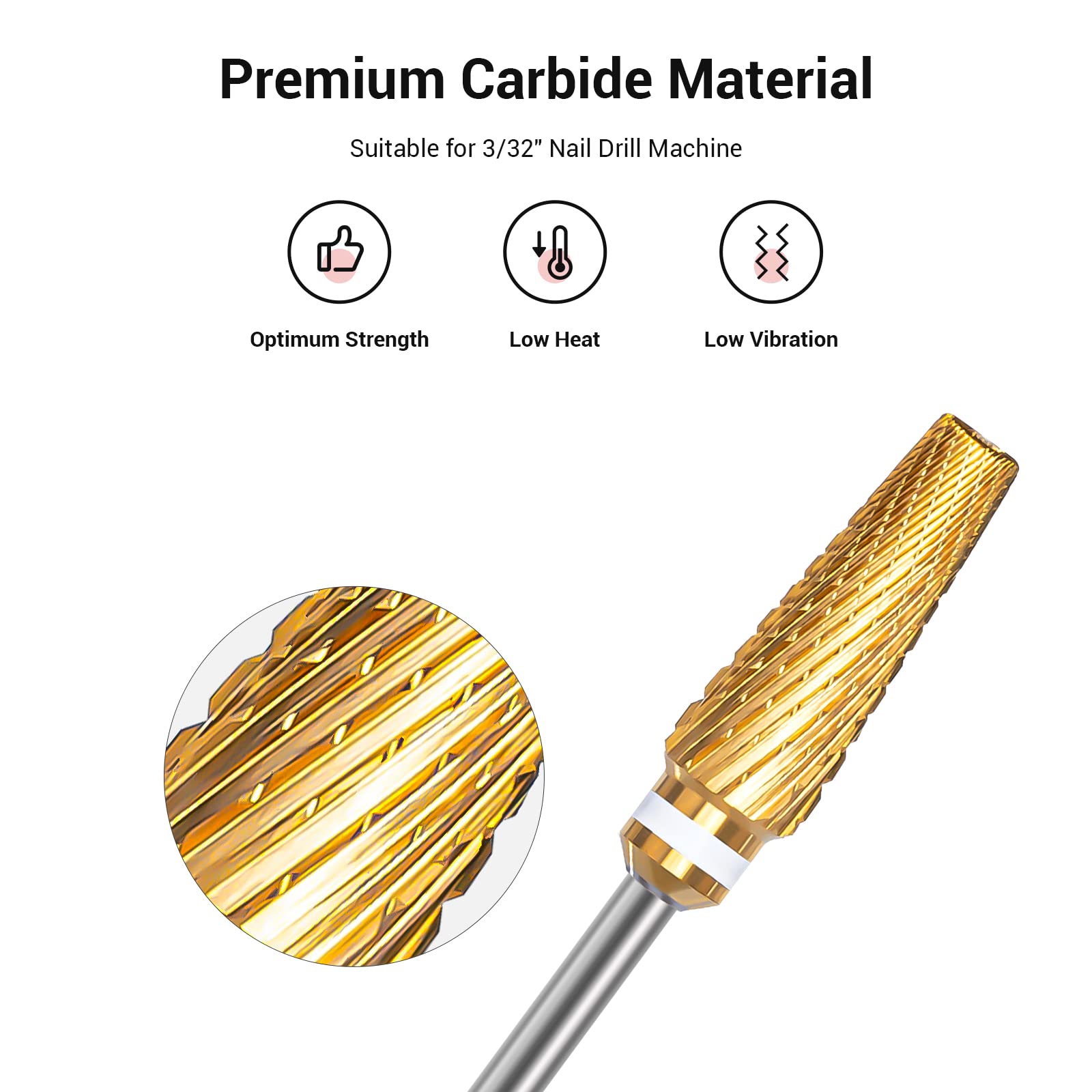 MelodySusie Upgrade 5in1 bottom-layer acrylic-gel bit for acrylic prep