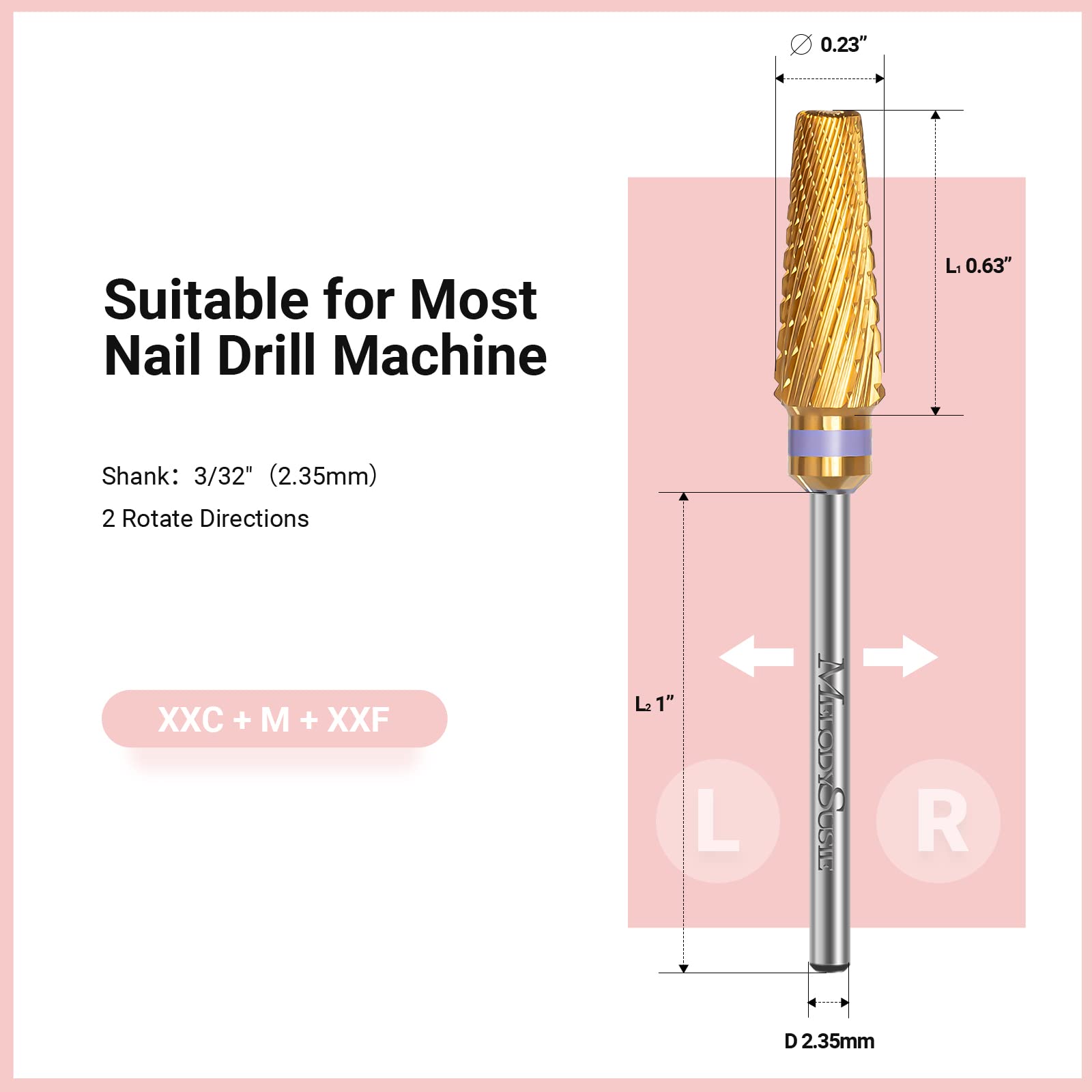 MelodySusie Upgrade base-gel layer bit precision for base gel reshaping during manicures