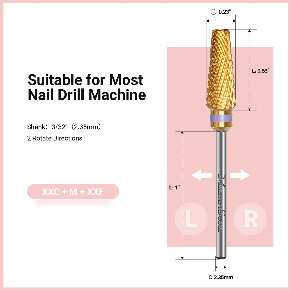 MelodySusie Upgrade base-gel layer bit precision for base gel reshaping during manicures