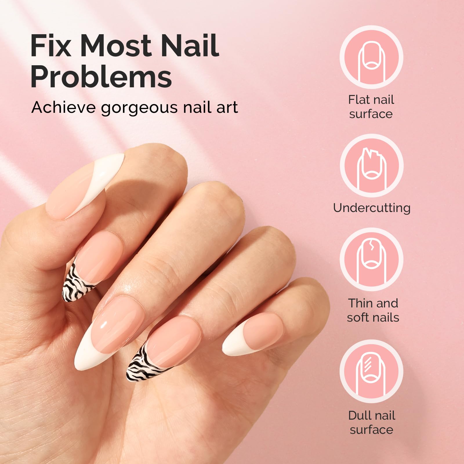 MelodySusie UV-LED curing lamp enables quick hardening for durable nails.