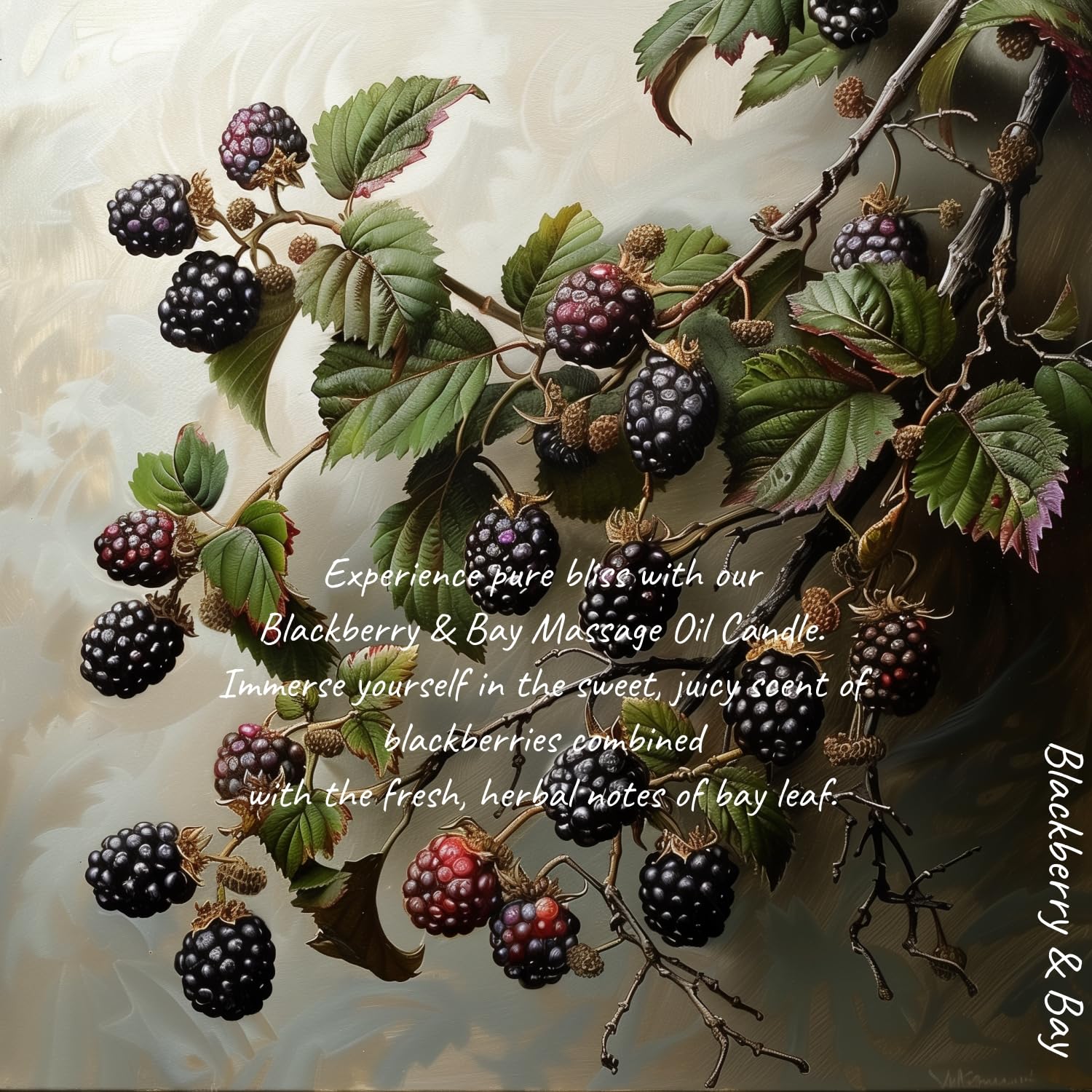 MELONY Blackberry Bay aromatherapy candle flame for relaxation