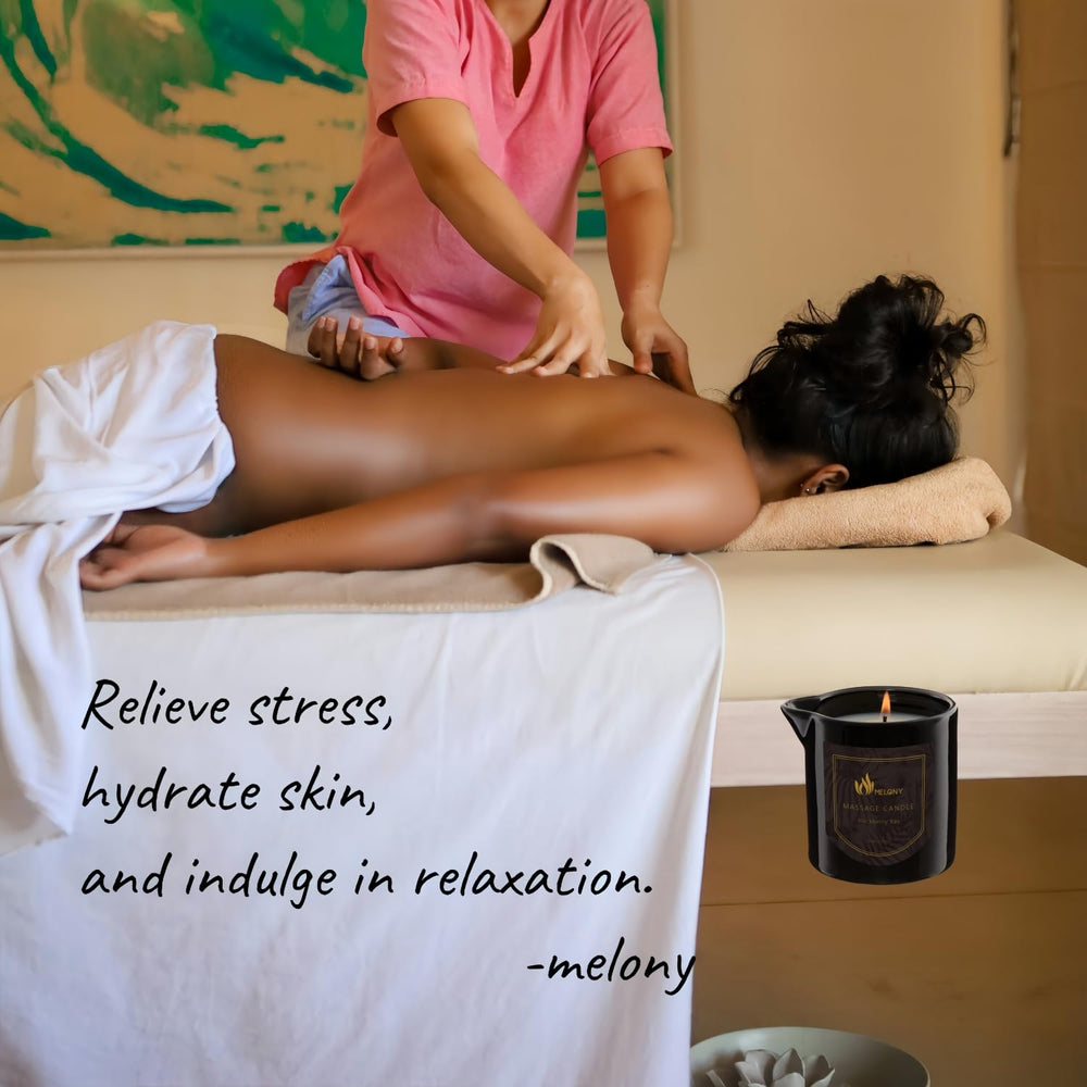 MELONY creamier wax texture enhances touch during massage