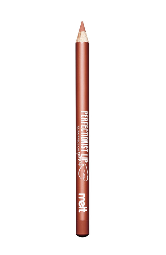 Melt Cinnamon Lip Pencil in burnt sienna application for defined lips and everyday color