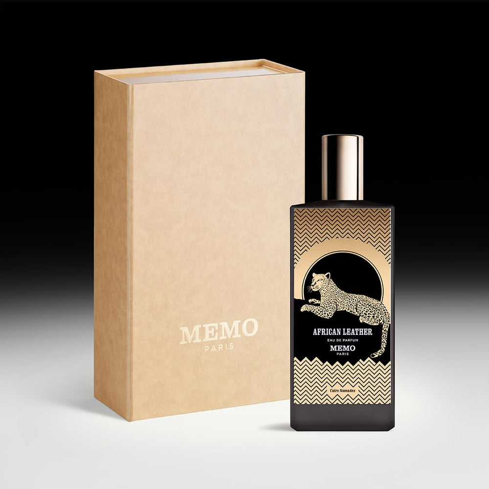 Memo Paris African Leather packaging on display suggesting premium gifting.