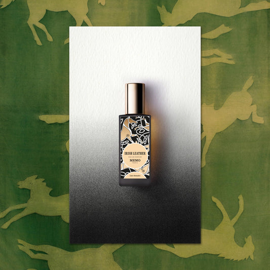 Memo Paris Irish Leather hair mist dispense captures the soft spray for effortless refreshment.