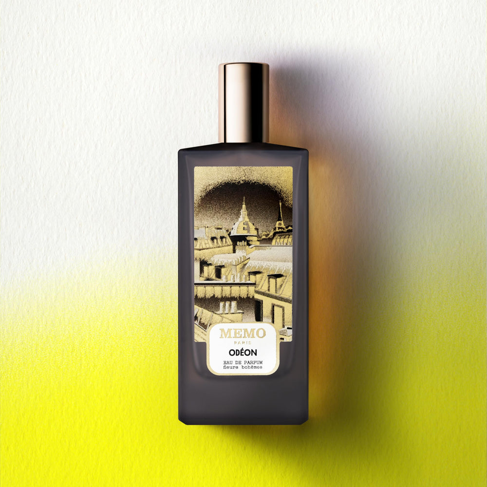 Memo Paris Odeon patchouli sandalwood amber base, comforting foundation for fall evenings.