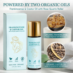 MEMOCORE Frankincense & Castor Oil bottle highlights hexane-free organic formula