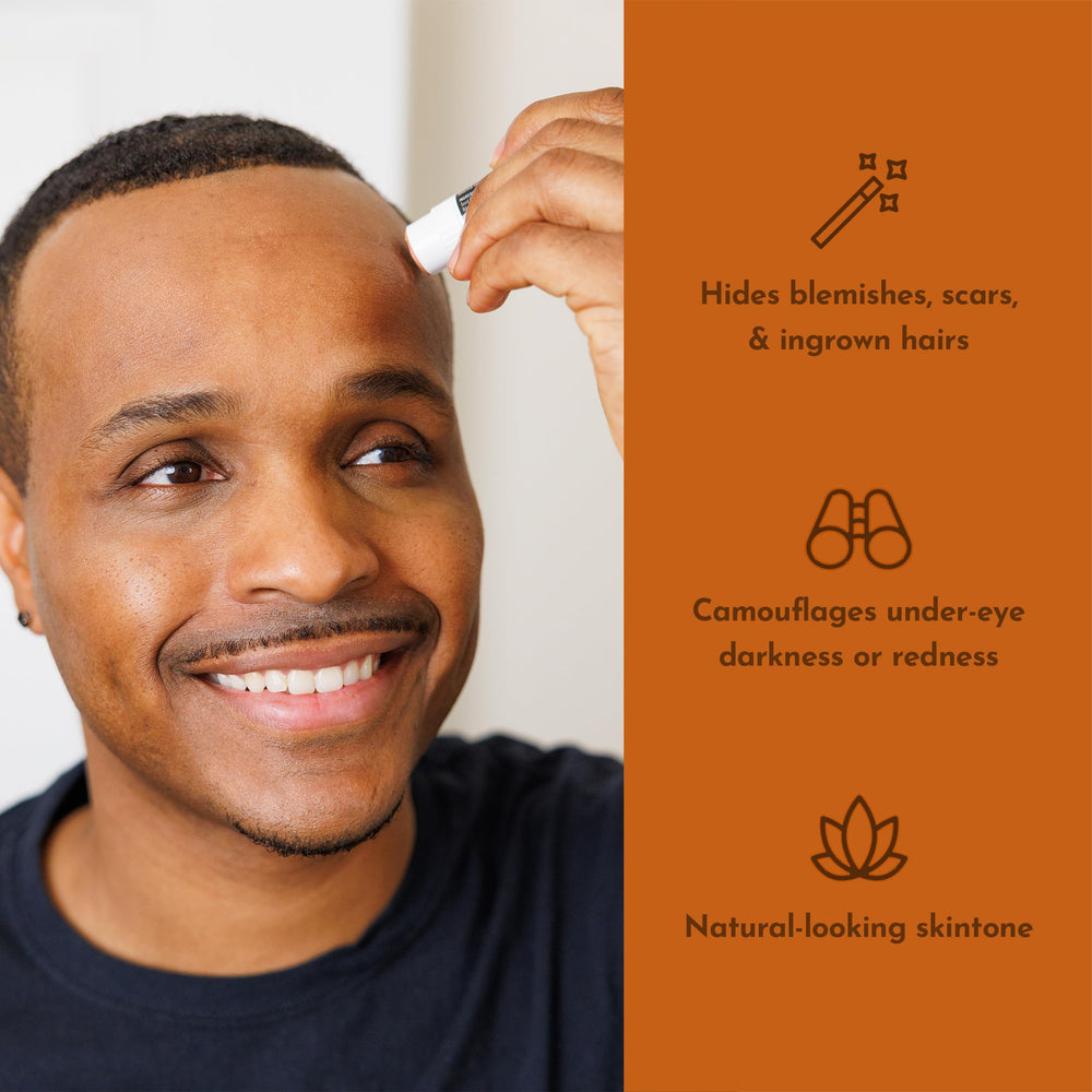 Hypoallergenic, fragrance-free Menaji concealer safe for sensitive skin.