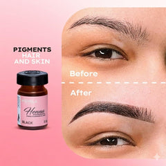 Menela Eyebrow Tint Kit fixer bottle with bamboo extract nourishes brows while setting color