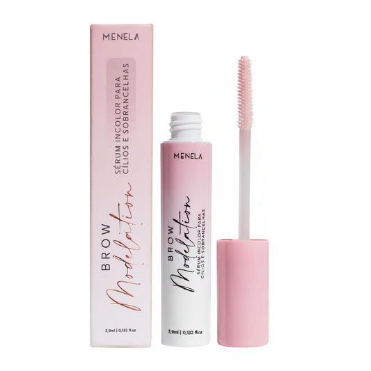  Menela 2-in-1 serum applicator highlighting precise brow and lash care.
