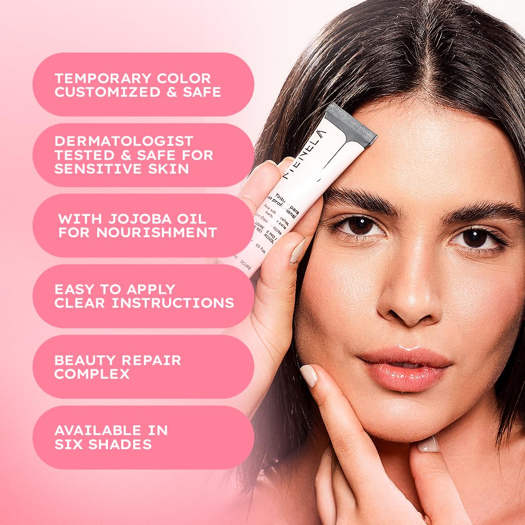 Menela Eyebrow Tint Kit mixing glass ensures accurate shade mixing.