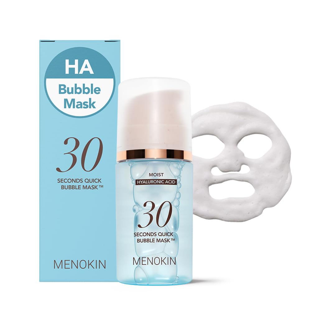 MENOKIN 30 Seconds Bubble Mask packaging for quick at-home hydration.
