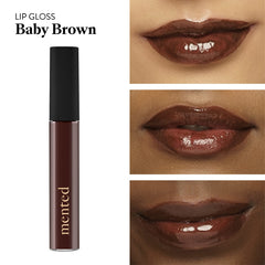 Mented Baby Brown lip gloss wand for precise application