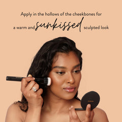 Mented bronzer palette glow detail highlights vitamin-enriched formula for luminous finish